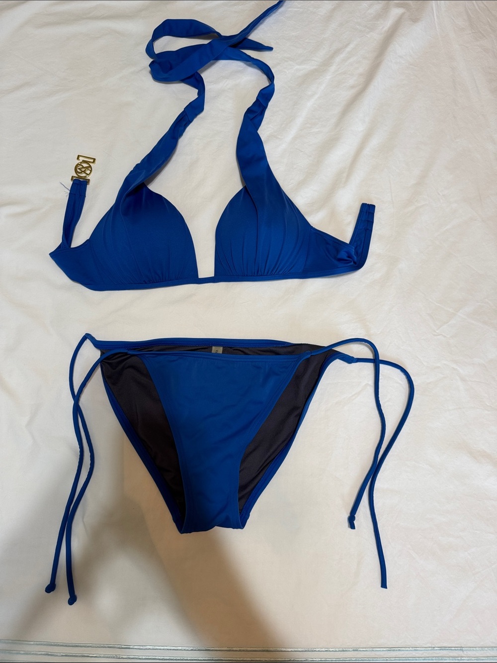 Victoria's Secret Blue Halter Bikini Set
